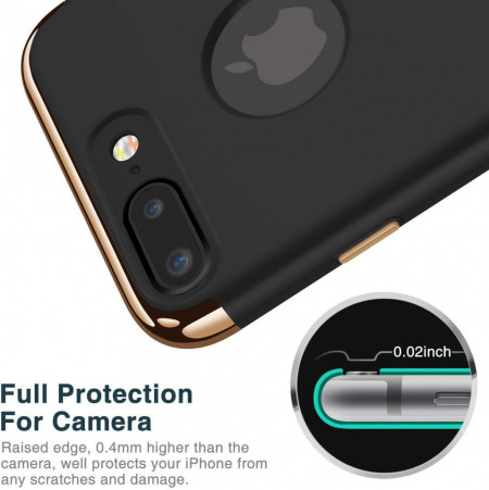 Husa Apple iPhone 6/6S, Elegance Luxury 3in1 Black