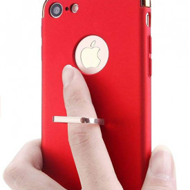 Husa Apple iPhone 8 Plus, Elegance Luxury 3in1 Ring Rosu