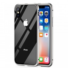 Husa Apple iPhone X, Magnetica 360 grade Negru , Perfect FIt cu spate de sticla securizata premium + folie de sticla pentru ecran gratis