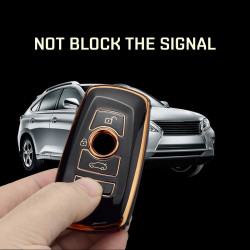 Husa de protectie premium pentru cheie auto, Elegance Luxury Cover Key, compatibila cu BMW X1, X3, X4, I3, M3, M4, M5, M6, Seria 3, 5, 6, 7