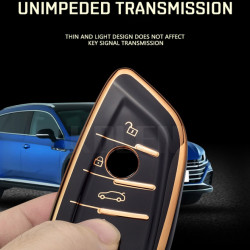 Husa de protectie premium pentru cheie auto, Elegance Luxury Cover Key, compatibila cu BMW X1 X3 X5 X6 X7 1 3 5 6 7 Series G20 G30 G11 F15 F16 G01 G02 F48 Keyless