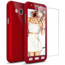 Husa FullBody Elegance Luxury Red pentru Samsung Galaxy J3 2016 acoperire 360 grade cu folie de protectie GRATIS !