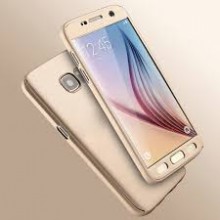 Husa Samsung Galaxy A7 2016, FullBody Elegance Luxury Gold, acoperire completa 360 grade cu folie de sticla gratis