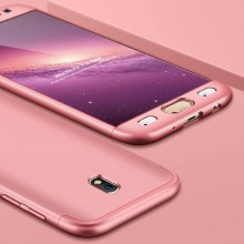 Husa Samsung Galaxy J5 2017, FullBody Elegance Luxury Rose-Gold, acoperire completa 360 grade cu folie de sticla gratis