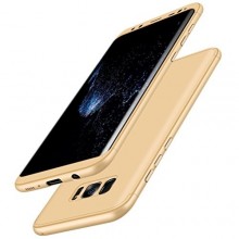 Husa Samsung Galaxy S8, FullBody Elegance Luxury Gold, acoperire completa 360 grade cu folie de protectie gratis
