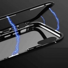 Husa Samsung Galaxy S8 , Magnetica Negru, Perfect Fit cu spate de sticla securizata premium