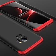 Husa Samsung Galaxy S9 Plus, Elegance Luxury, 360° 3in1 Negru-Rosu