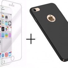 Pachet husa Elegance Luxury slim Antisoc Black pentru Apple iPhone 6 / Apple iPhone 6S cu folie de sticla gratis !