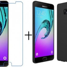 Pachet husa Elegance Luxury slim antisoc Black pentru Samsung Galaxy A5 2017 cu folie de protectie gratis