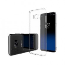 Pachet husa Elegance Luxury slim transparenta pentru Samsung Galaxy S8 cu folie de protectie gratis