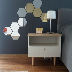 Oglinda Design Hexagon Acrilica Cristal & Diamant - Luxury Home - 18 cm - 1 bucata