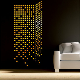 Set Oglinzi Design Patrat - Oglinzi Decorative Acrilice 2/2 Gold 100 buc