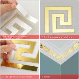 Set Oglinzi Design Versace - Oglinzi Decorative Acrilice Gold Plated - Luxury Home 24 bucati/set