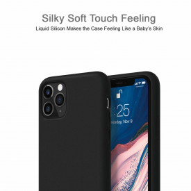 Husa Apple iPhone 11 PRO MAX, Elegance Luxury, Silicon TPU Slim Antisoc NEGRU
