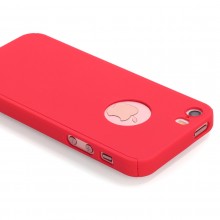 Husa Apple iPhone 5/5S/SE, FullBody Red, acoperire completa 360 grade cu folie de sticla gratis