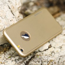 Husa Apple iPhone 7, FullBody Elegance Luxury Gold, acoperire completa 360 grade cu folie de sticla gratis