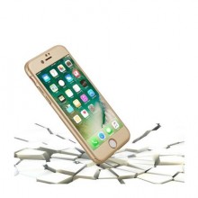 Husa Apple iPhone 7, FullBody Elegance Luxury iPaky Gold , acoperire completa 360 grade cu folie de sticla gratis