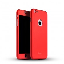 Husa Apple iPhone 7, FullBody Elegance Luxury iPaky Red, acoperire completa 360 grade cu folie de sticla gratis