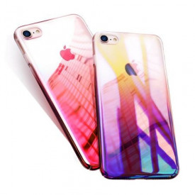 Husa Apple iPhone SE2, Gradient Color Cameleon Roz / Pink