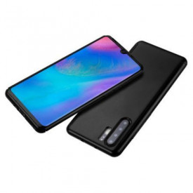 Husa FullBody Negru pentru Huawei P30 cu folie de sticla inclusa