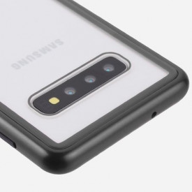 Husa Samsung Galaxy S10 Magnetica 360 grade Black, Perfect Fit cu spate de sticla securizata premium + folie de protectie gratis