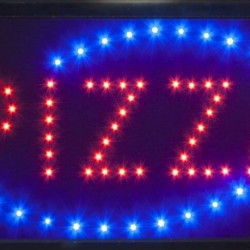 Reclama Text LED - Pizza/ animatie luminoasa dinamica NOU