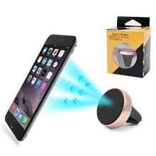 Suport auto magnetic gold pentru telefoane mobile, prindere la ventilatie !
