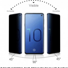 Folie de sticla Samsung Galaxy S10, Privacy Glass, folie securizata duritate 9H