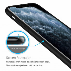 Husa Apple iPhone 11 PRO MAX, Elegance Luxury, Silicon TPU Slim Antisoc NEGRU