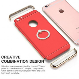 Husa Apple iPhone 6/6S , Elegance Luxury 3in1 Ring Red