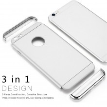 Husa Apple iPhone 6/6S, Elegance Luxury 3in1 Silver
