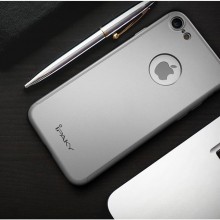 Husa Apple iPhone 7, FullBody Elegance Luxury iPaky Silver, acoperire completa 360 grade cu folie de sticla gratis