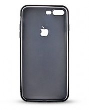 Husa Apple iPhone 7 Plus, Black antisoc cu decupaj logo