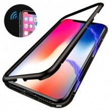 Husa Apple iPhone 7 PLUS Magnetica 360 grade Negru, Perfect FIt cu spate de sticla securizata premium