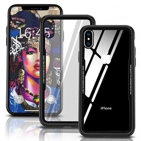Husa Apple iPhone XS MAX Magnetica 360 grade Negru, Perfect Fit cu spate de sticla securizata premium + folie de sticla pentru ecran gratis