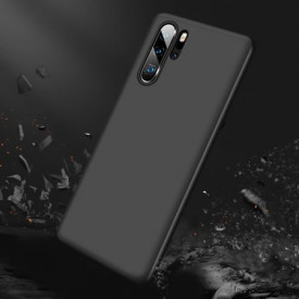 Husa FullBody Negru pentru Huawei P30 cu folie de sticla inclusa