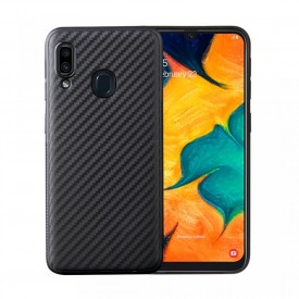 Husa pentru Huawei Y7 2019, Perfect Fit, cu insertii de carbon, negru