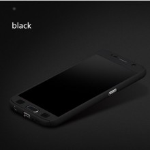 Husa Samsung Galaxy J7 2017, FullBody Elegance Luxury Black, acoperire completa 360 grade cu folie de sticla gratis