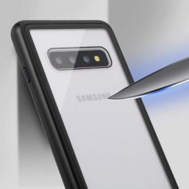 Husa Samsung Galaxy S10 Plus Magnetica 360 grade Black, Perfect Fit cu spate de sticla securizata premium + folie de protectie gratis