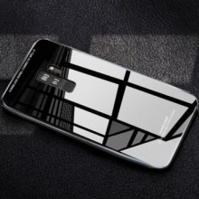 Husa Samsung Galaxy S9 Plus,Elegance Luxury Back Glass, husa cu sticla securizata pe spate de culoare neagra
