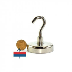 Magnet neodim oală D 48 mm cârlig inelar - Magnet pentru pescuit 65kg