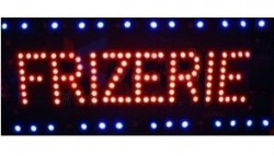 Reclama Text LED - " FRIZERIE " animatie luminoasa dinamica