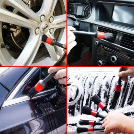 Set 5 perii profesionale pentru curatat interior si exterior auto, elemente de caroserie, bord, jante, detailing auto