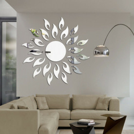 Set Oglinzi Design 3D SILVER SUN MyStyle® - Oglinzi Decorative Acrilice Luxury Home 27 buc/set
