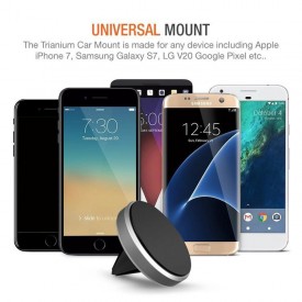 Suport auto magnetic de culoare argintie pentru telefoane mobile, prindere la ventilatie