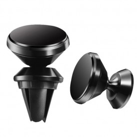Suport auto magnetic Negru 2in1, prindere in ventilatie/prindere cu adeziv
