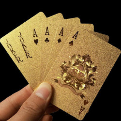 Carti de joc Aurii Casino Poker, aspect Euro €