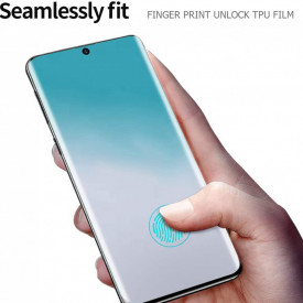 Folie de sticla pentru Samsung Galaxy S20 Plus, cu margini colorate Negru