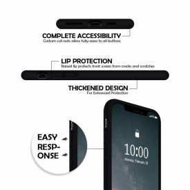 Husa Apple iPhone 11 PRO MAX, Elegance Luxury, Silicon TPU Slim Antisoc NEGRU