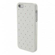 Husa Apple iPhone 5/5S/SE, Elegance Luxury cu diamante pe spate Argintiu